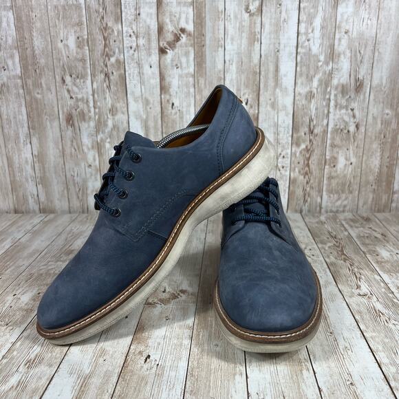 Ecco aurora dark blue oxfords Mens 11 - Picture 5 of 8